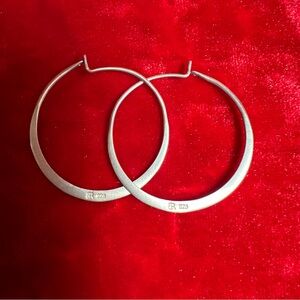 1.5” inch Sterling Silver Hoop earrings.